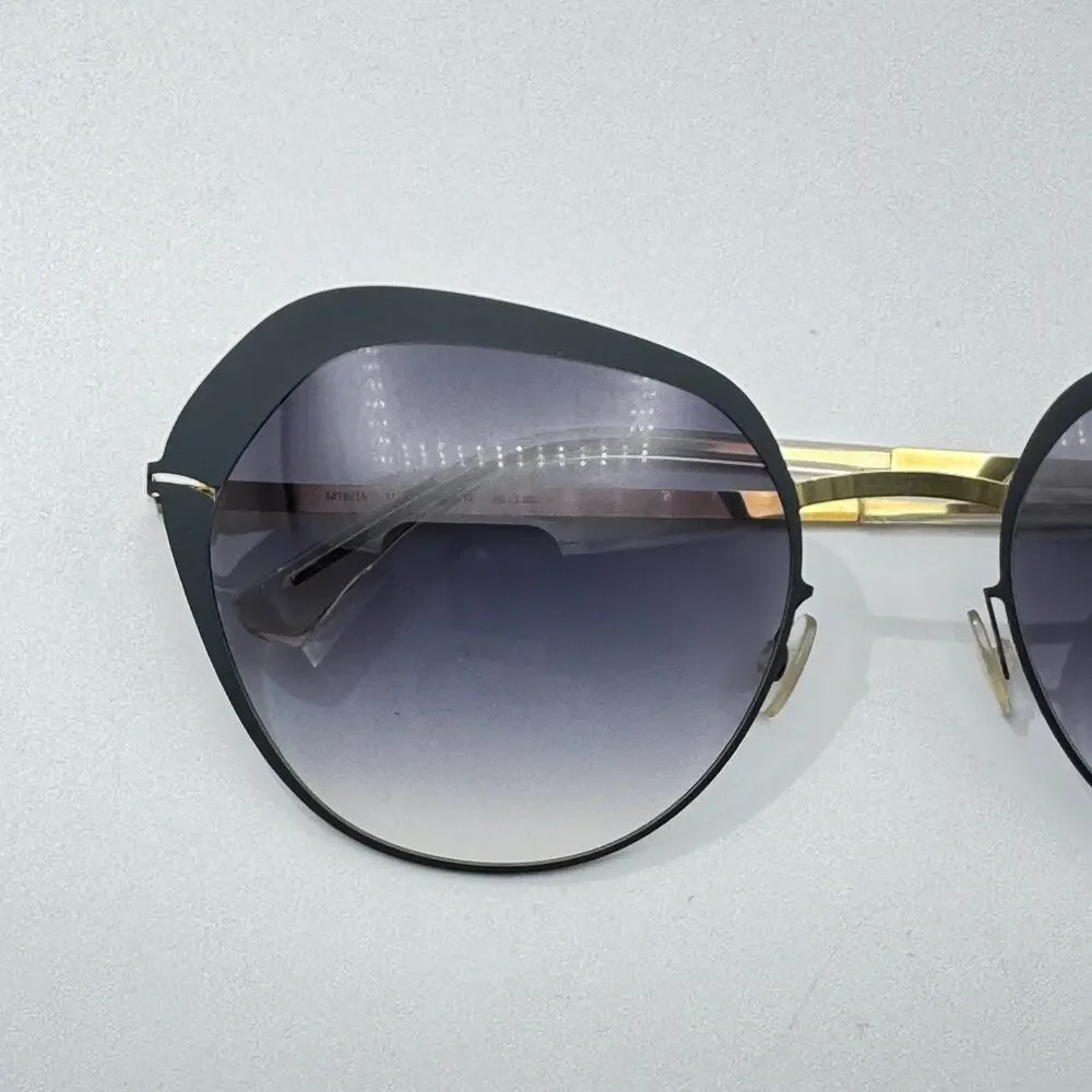 Mykita Sunglasses Lite Sun Mette Col 256 Indigo Gold Butterfly Oversize Gradient